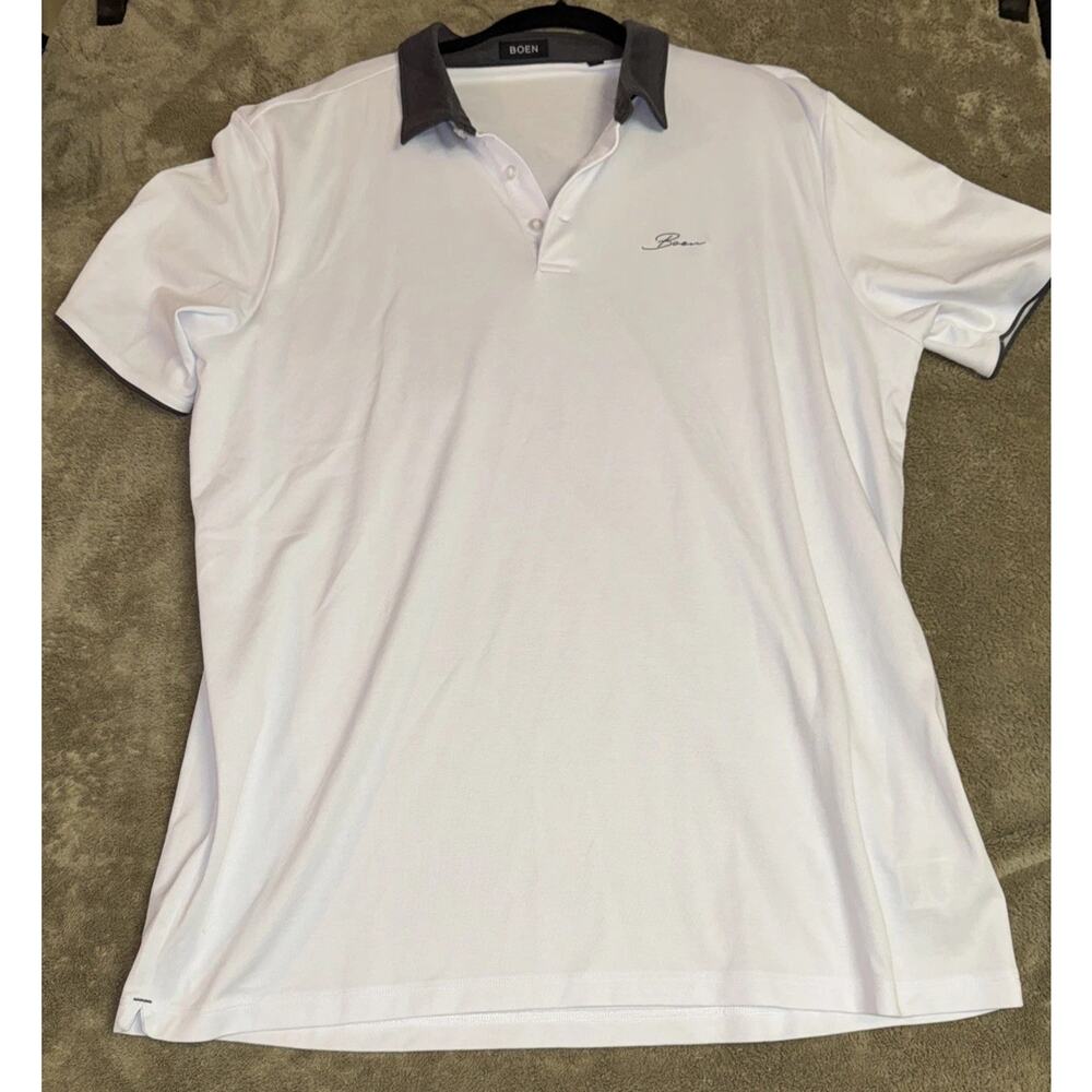 Boen x Jack Nicklaus Hilton Head Island Golf Polo Shirt White Gray Men's XL
